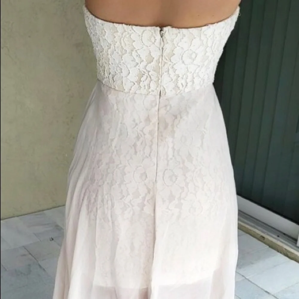 High low lace and mesh dress - Picture 2 of 4